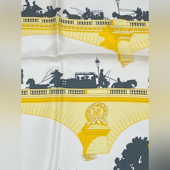 Hermes Vintage Silk Scarf Les Ponts De Paris Carre 90 Hugo Grygkar - Picture 14 of 16